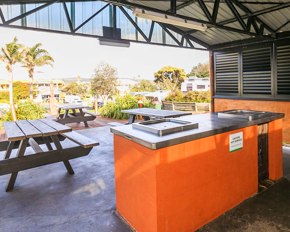The camp kitchen area at Bermagui Tourist Park