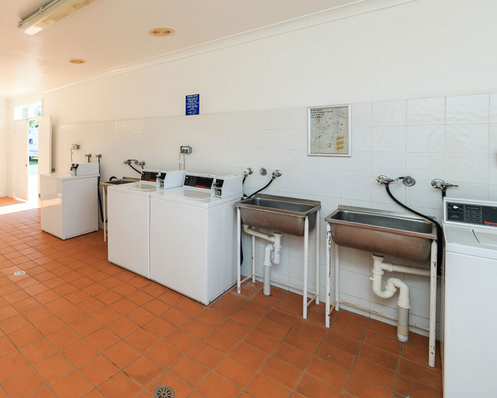 Laundry facilities at Tuncurry Beach caravan park